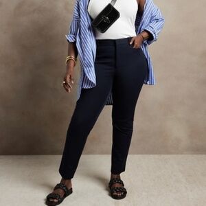 New Banana Republic Curvy Sloan Fit Stretch Black Casual Pants/Slacks, W Size 8